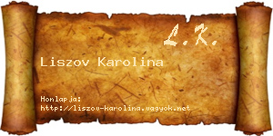 Liszov Karolina névjegykártya